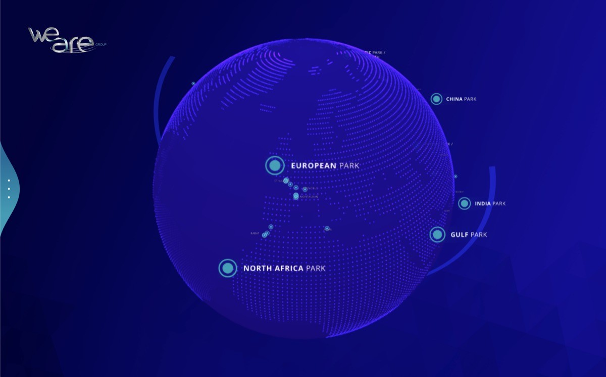 ⭐⭐⭐ Manu Lechat- Webdesigner, intégrateur, développeur Web freelance Borne tactile présentée au salon du Bourget pour illustrer l'implantation du groupe WeAre.