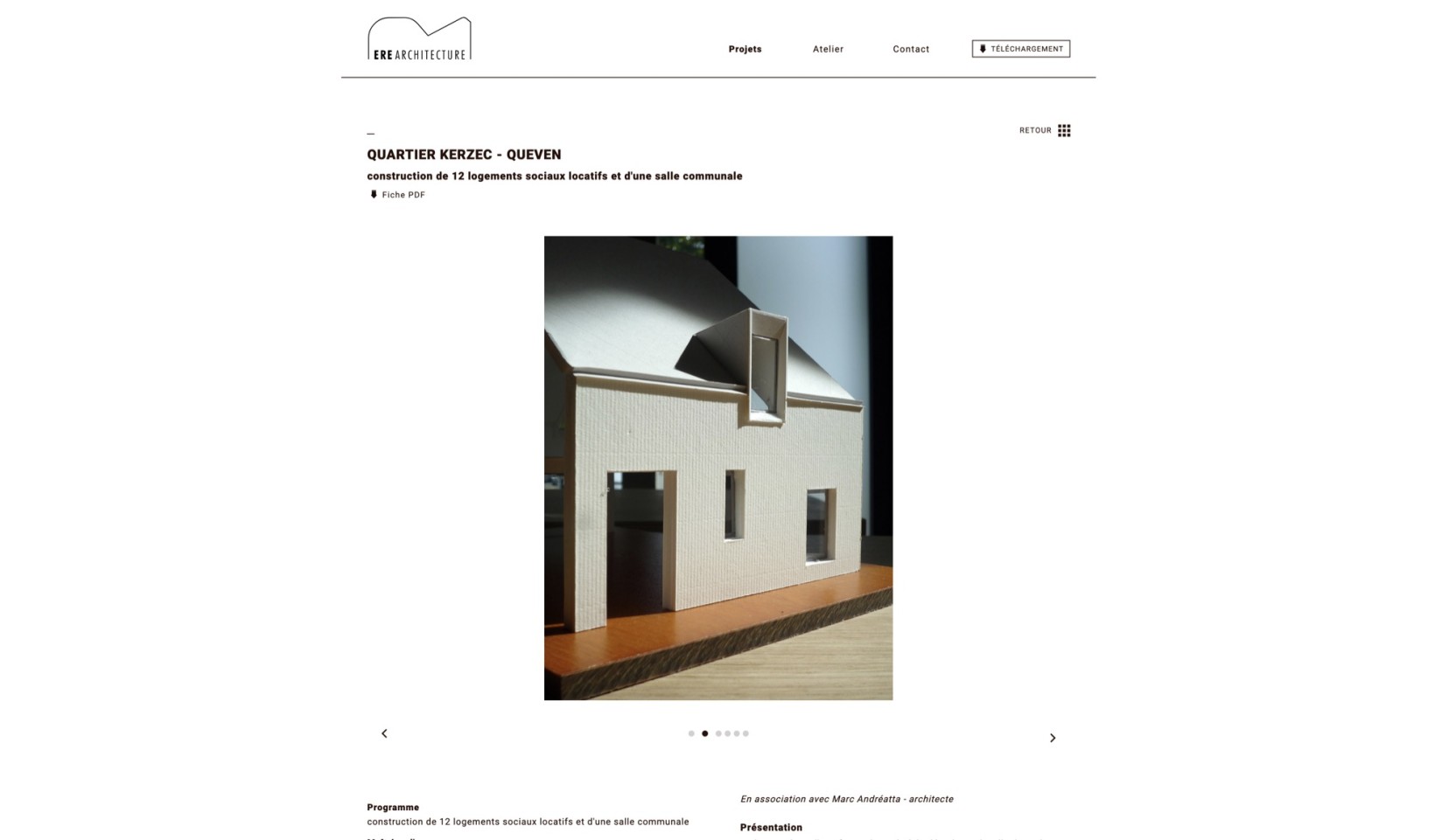 ⭐⭐⭐ Manu Lechat- Webdesigner, intégrateur, développeur Web freelance Réalisation du site de l'agence d'architecture ERE Architecte. Projet assez minimaliste dans la présentation pour une mise en avant claire et concise des projets réalisés pas l'agence d'architecture.