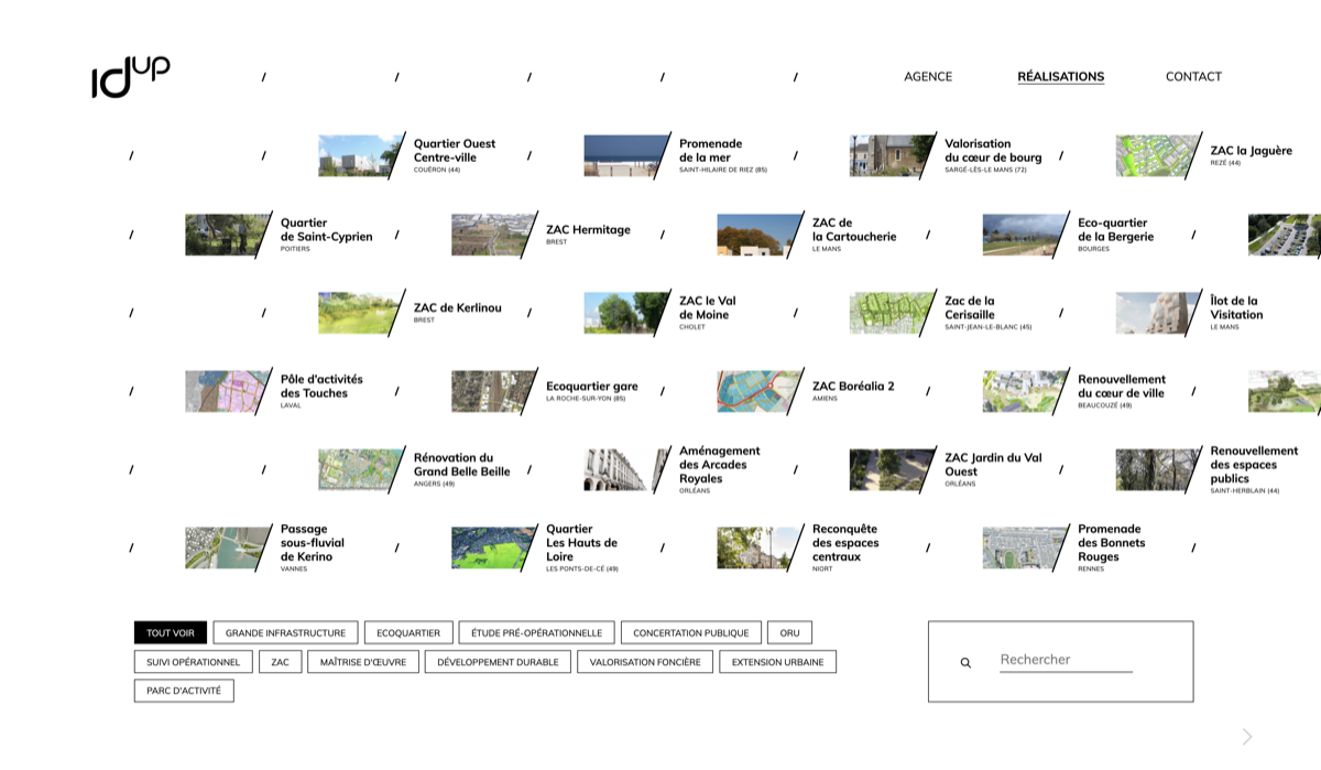 ⭐⭐⭐ Manu Lechat- Webdesigner, intégrateur, développeur Web freelance Réalisation du site internet de l'agence d'urbanisme IdUp basée à Nantes. Collaboration avec Samuel Jan et Dorian Simeha