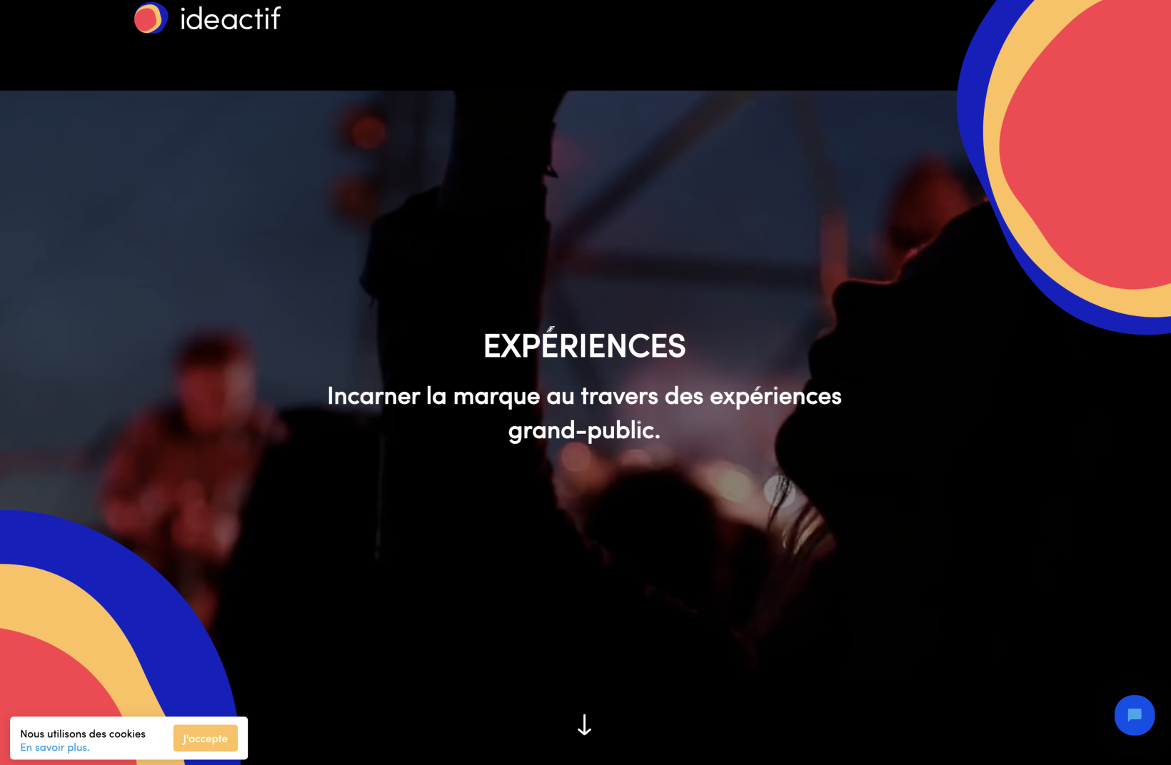 ⭐⭐⭐ Manu Lechat- Webdesigner, intégrateur, développeur Web freelance Développement front-end du site de l'agence Ideactif. Mise en page pixel-perfect et responsive. animation Svg des éléments de la charte graphique de l'agence.