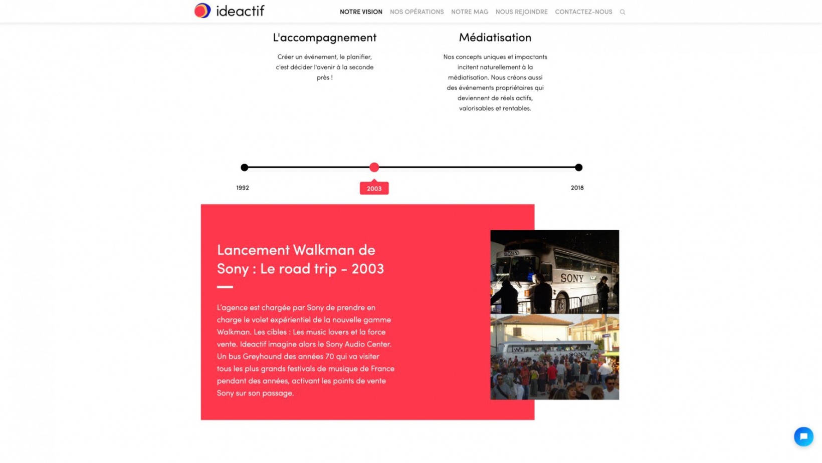 ⭐⭐⭐ Manu Lechat- Webdesigner, intégrateur, développeur Web freelance Développement front-end du site de l'agence Ideactif. Mise en page pixel-perfect et responsive. animation Svg des éléments de la charte graphique de l'agence.