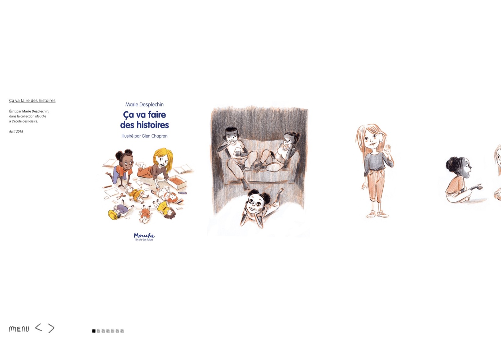 ⭐⭐⭐ Manu Lechat- Webdesigner, intégrateur, développeur Web freelance Webdesign et programmation du portfolio de l'illustrateur Glen Chapron. Réalisation d'un graphisme simple et intuitif. Mise en page responsive sur-mesure. L'ensemble du site est administrable via le cms Wordpress.