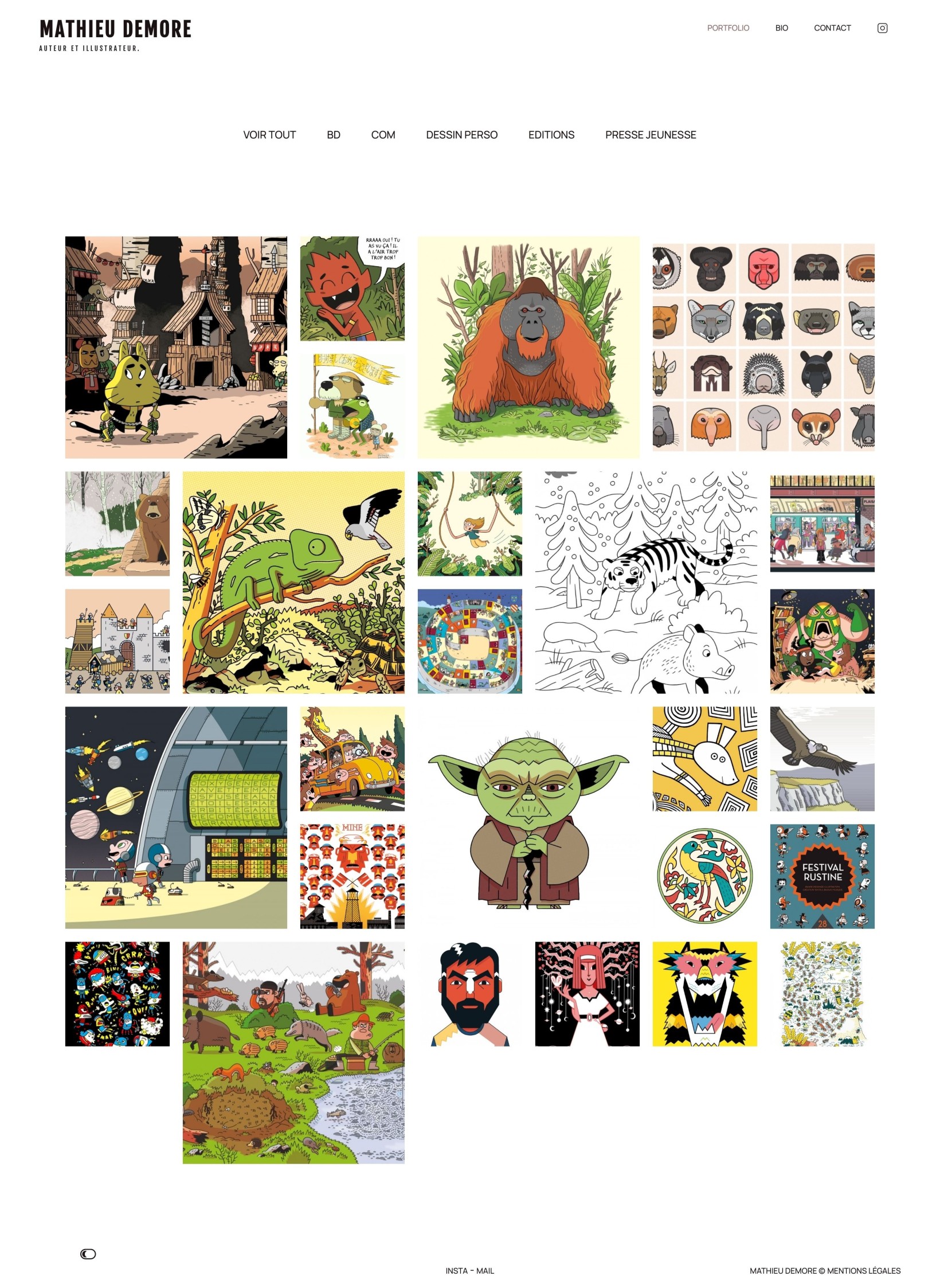 ⭐⭐⭐ Manu Lechat- Webdesigner, intégrateur, développeur Web freelance Webdesign et programmation du portfolio de l'illustrateur. Réalisation d'un graphisme simple et intuitif. Mise en page responsive sur-mesure. L'ensemble du site est administrable via le cms Wordpress.